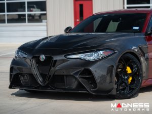 Alfa Romeo Giulia GTAm Style Front Fenders - Carbon Fiber - Raw Finish